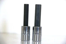 2 MAC LONG HEX BIT SOCKETS- 9mm and 10mm.