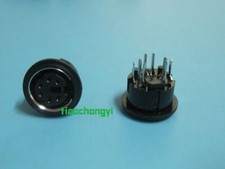 100 pcs Mini 6 Pin DIN Jack Circular PCB Mount Female Connector