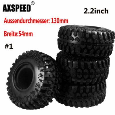 130mm Tyres Reifen mit Schaum für 1/10 RC Car 2.2'' Radfelgen Axial Wraith D90