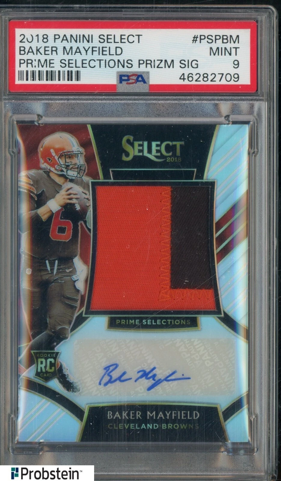 Baker Mayfield Panini Select Prime Selections Prizm Signatures #PSPBM Base
