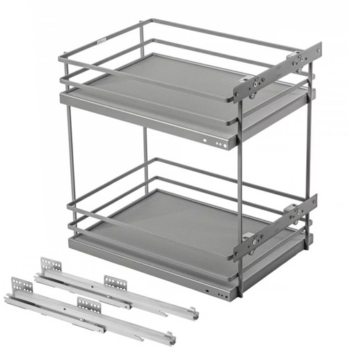 Paniers en fil de fer souple à fermeture éclair rangement de cuisine pour unité 150 200 mm anthracite - Photo 32 sur 37