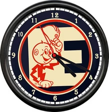 Reddy Kilowatt Vintage Logo Ohio Edison Company Electrician Sign Wall Clock