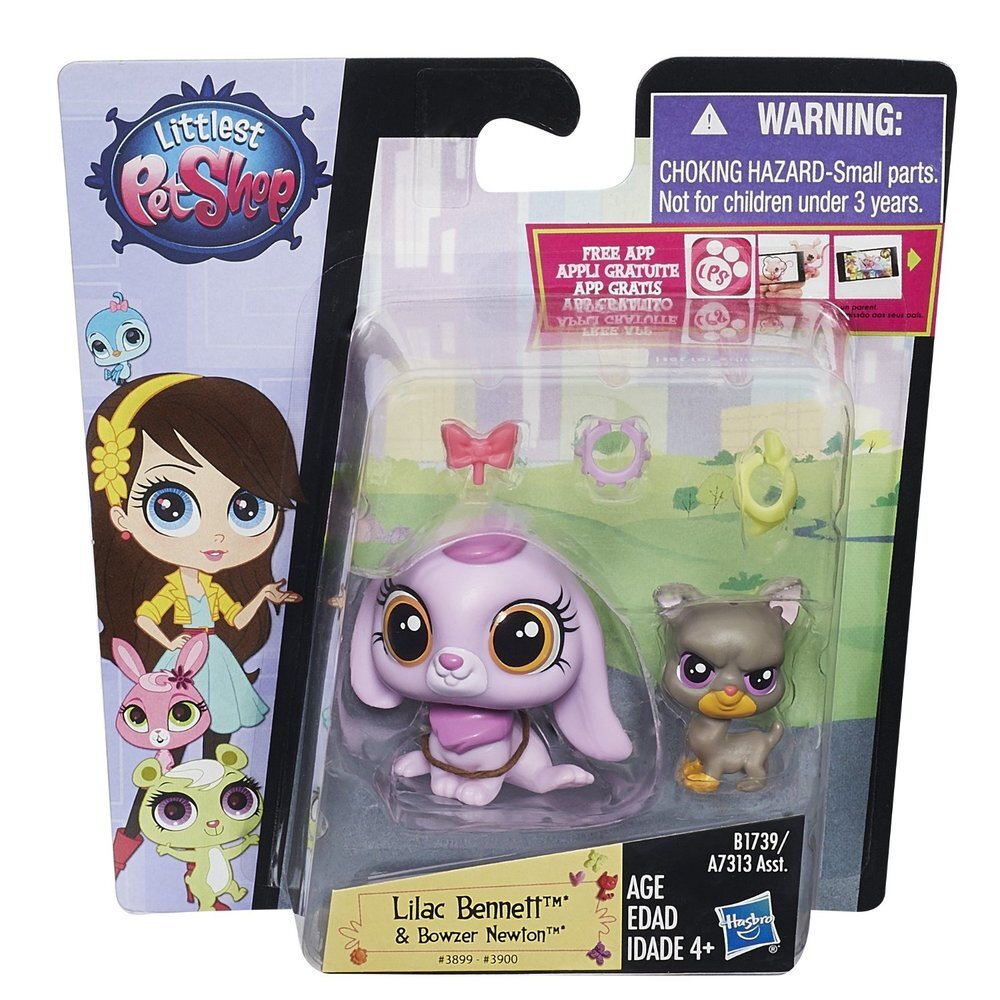 Littlest Pet Shop Lilac Bennett Bowzer Newton Floppy Bunny 3899