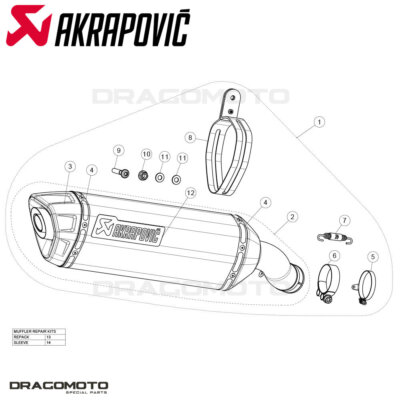 KAWASAKI Ninja ZX-4R 400 2023-2024 Pot échappement AKRAPOVIC