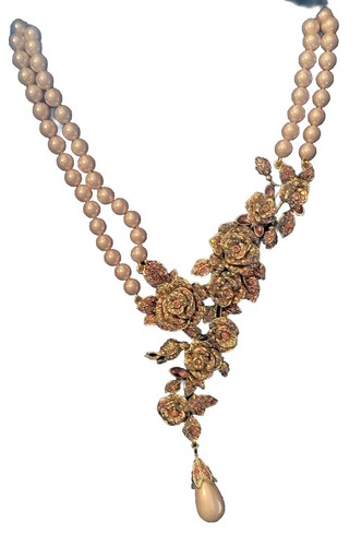 New with Tags HIEDI DAUS STATMENT Necklace Elegant "BLOOMING ROMANCE" - Picture 5 of 5