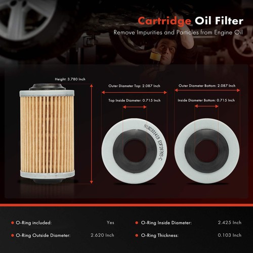 2x Engine Oil Filter for Chevy Cadillac GMC Oldsmobile Pontiac Saab 10K Miles - Picture 2 of 9