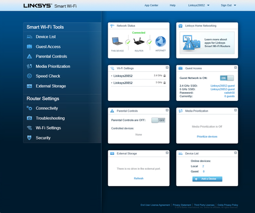 Linksys EA6350 v3 Dual-Band Smart-WiFi Gigabit WLAN Router AC1200+ - Afbeelding 8 van 8