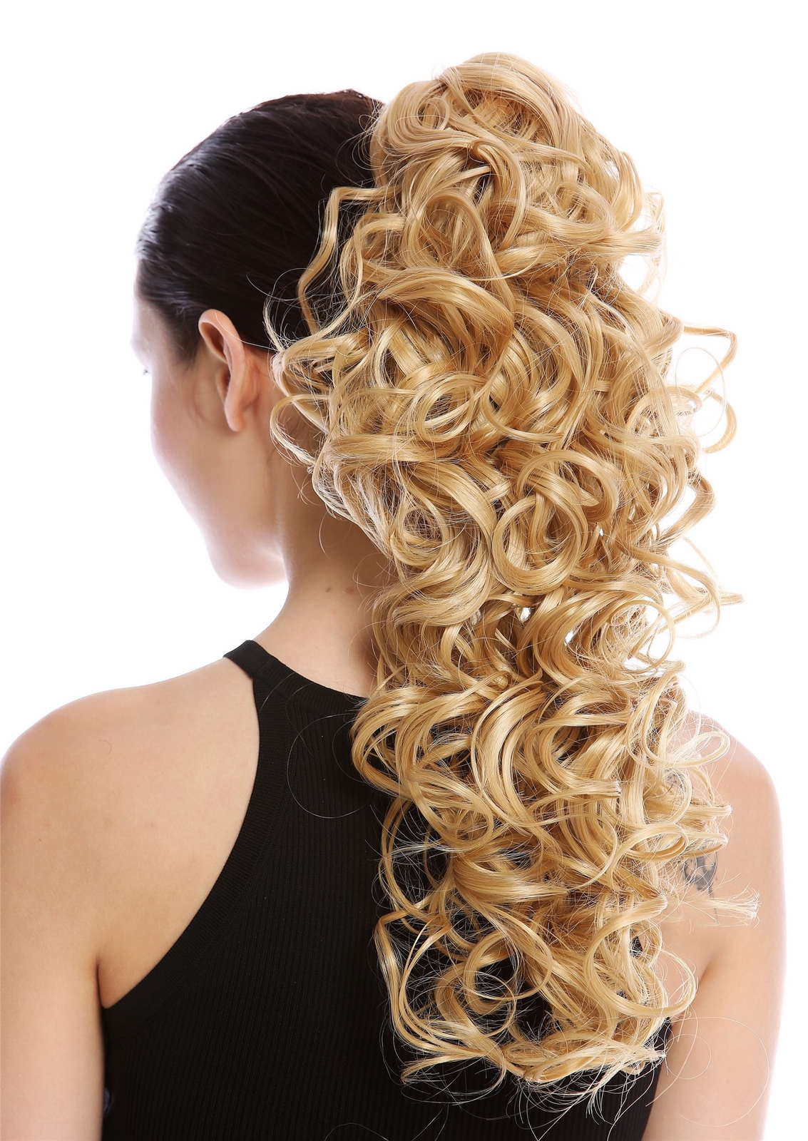 Hairpiece Ponytail Horse Tail Long Curly Curled Golden Blonde 45cm MKB-6A-V-24B