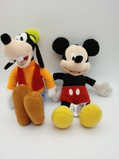 9" Disney Mickey Mouse and Goofy Stuffed Plush lot of 2: Mickey and Goofy