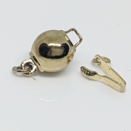 Elegant classic polished yellow gold silver old gold pl ball box clasp findings - Picture 6 of 9