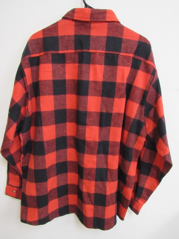Camisa de franela a cuadros negra/roja extra pesada Five Brother Brawny 2XL EE. UU. NUEVA CON ETIQUETAS Foto 4 de 4