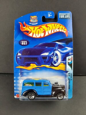 2003 Hot Wheels Wild Wave Series '40 Woody Blue #57 Diecast Car