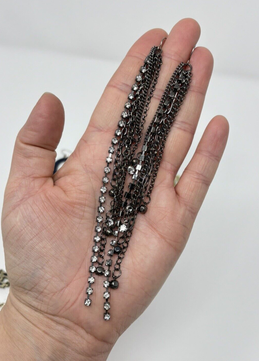 Dangle Statement Earring Lot (7 Pair) Hoop Tassel… - image 7