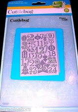 Christmas Countdown Numbers Cuttlebug 5x7" Holiday Embossing Folder 37-1926 NEW!