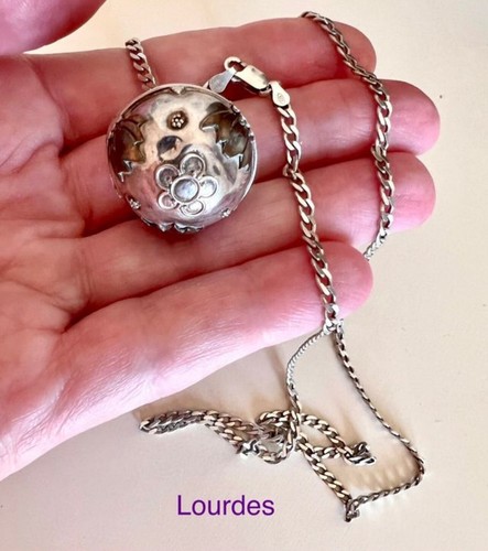 Cadena 60 Cm Y Colgante Llamador De Ángeles Plata 925 Adornos De Cobre - Imagen 5 de 10