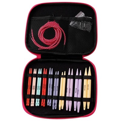 10Pairs Interchangeable Circular Knitting Needle Set with Accessories, 3.75-10mm