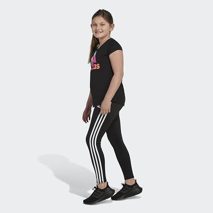 adidas Girls' Super Star Tight Legging - BLACK Large + | eBay