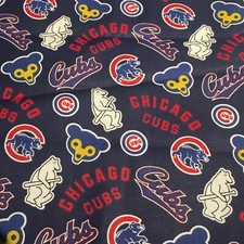 Chicago Cubs Fabric - 100 cotton 12.5  x45  