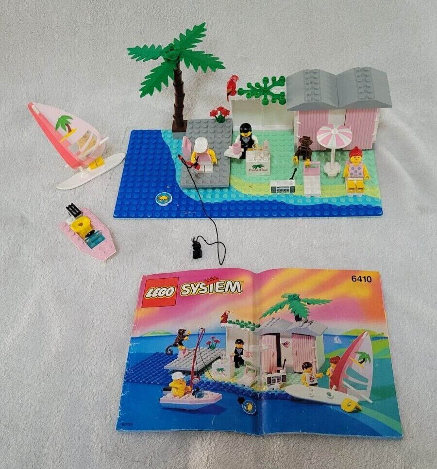 LEGO Town: Cabana Beach (6410) 1994 Release COMPLETE w/o Stickers  Instructions