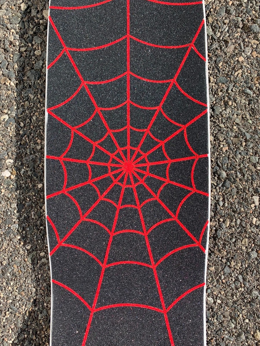 Laser cut Spider Web skateboard DIY grip tape kit by Rough, 2