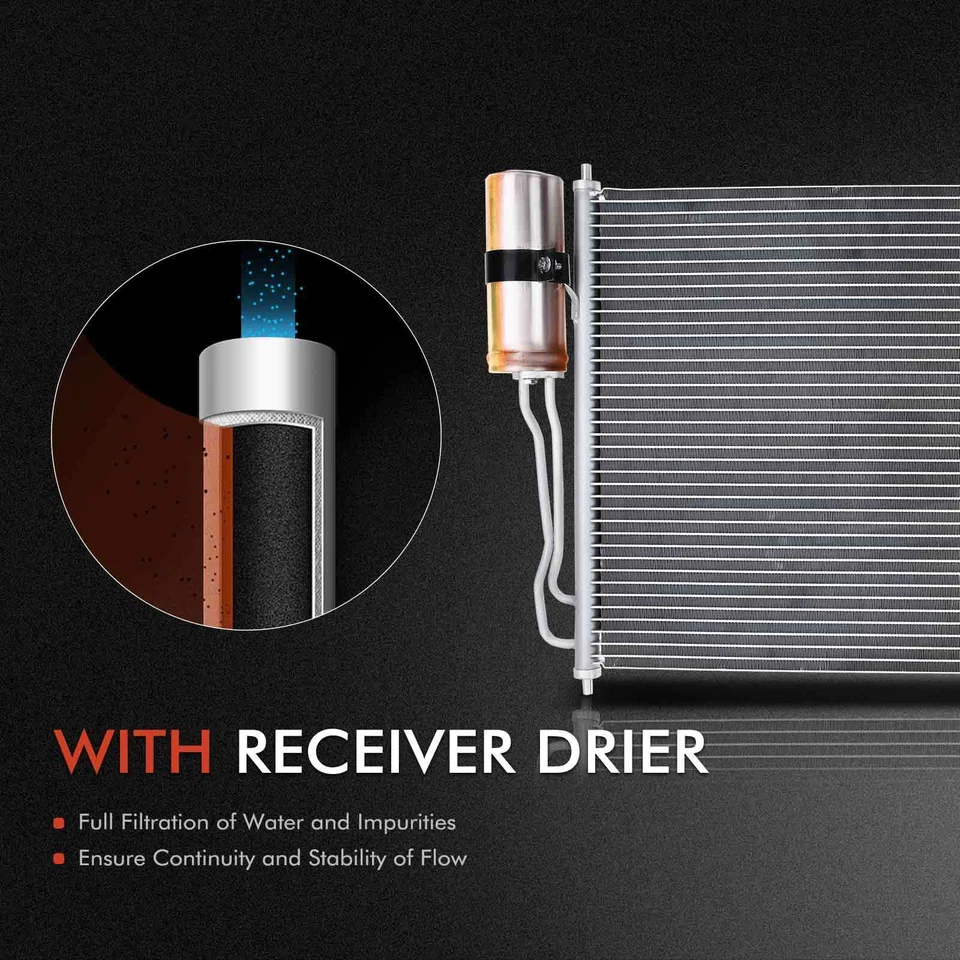 Nuevo kit de refrigeración de radiador y condensador de CA para Nissan Quest 2004-2009 V6 3,5 L automático Foto 3 de 4