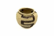 Vintage Woven Panama Basket
