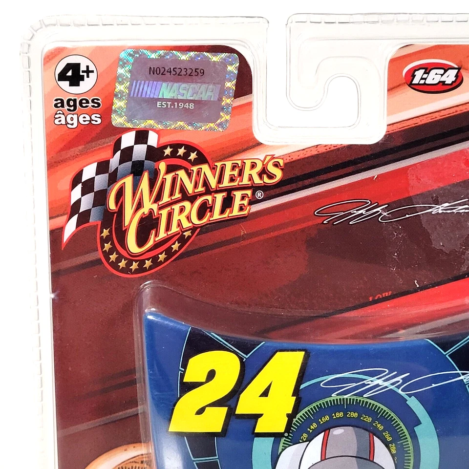 JEFF GORDON #24 WINNERS CIRCLE 1/64 SPEED RACER DIECAST CAR W/ HOOD NASCAR NEW - Image 4 of 4