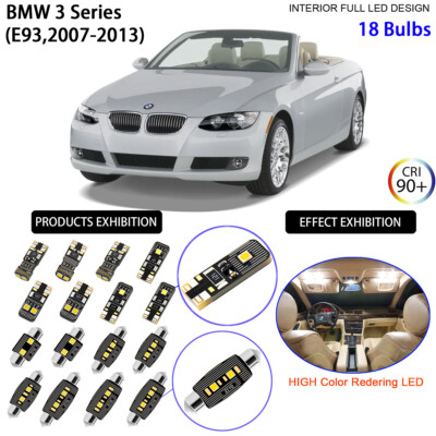 LED Interior Light Kit for BMW E93 3 Series Convertible White Light Bulb Upgrade