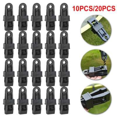 10/20pcs Adjustable Heavy Duty Lock Grip for Tarp & Shade Cloth Plastic Clips US