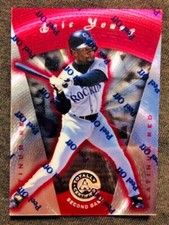 1997 Pinnacle Totally Certified #86 Eric Young Platinum Red Card /3999  