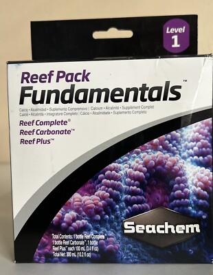 Seachem Reef Starter Pack Fundamentals 3x 100mL Beginner Reef Aquarium