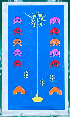 Invader Carrier Blue Menko Card Vintage TCG Japanese Game Japan Retro Very Rare