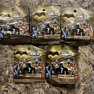 Mighty Mini's Batman Superman Figure Series 2 Surprise Blind Pack (LOT OF 5)