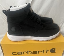 Carhartt FS4071-W Haslett Moc Toe Canvas Chukka Shoes, Black, Size 7.5