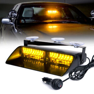 18 LED Amber Emergency Hazard Warning Windshield Dashboard Flash Strobe Lights