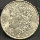 1887 Morgan Silver Dollar $1 – AU+ / UNC Details – Strong Luster – Better Coin