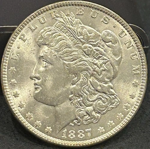 1887 Morgan Silver Dollar $1 – AU+ / UNC Details – Strong Luster – Better Coin