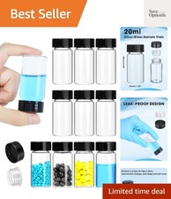 20ml Clear Small Glass Vials with Screw Caps, Small Vials for Essential Oil, ...