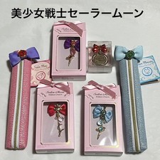 Set of 6 Sailor Moon Bandai Ribbon charm, Pen case, Ribbon clip J17751