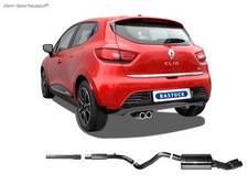 Bastuck Edelstahl Sportauspuffanlage ab Kat Renault Clio 4 1.2l 2x70mm gerollt