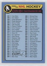 2008-09 O-Pee-Chee Checklist Retro Checklist Cards 301-400 #499 8sr