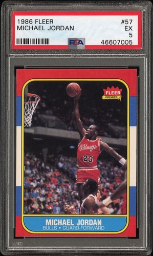 Michael Jordan 1986 Fleer #57 ROOKIE PSA 5 💥📈🐐