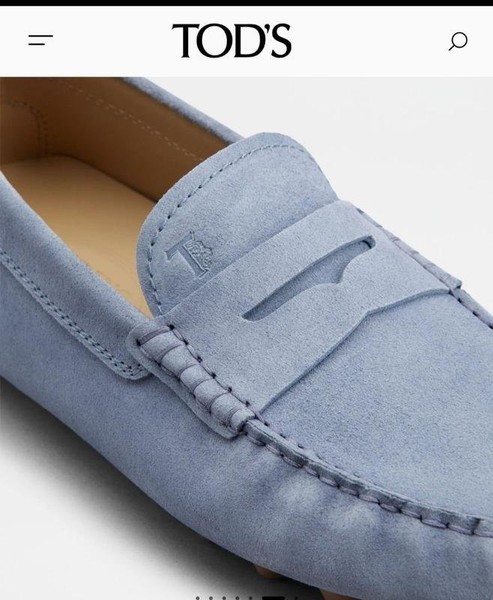 Women Tod's Loafers Blue Suede 40 #O5BV
