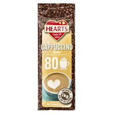 HEARTS Cappuccino White 1kg Instant Kaffee Getr&auml;nkepulver f&uuml;r 80 Tassen, l&ouml;slich