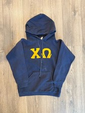 Vintage Chi Omega Hoodie Russell Athletic Rose Enterprises 1970s Fraternity