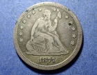 1877-S Seated Liberty Quarter  Fine+