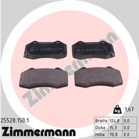 Vorderachse Zimmermann 25528.150.1 Bremsbelagsatz, Scheibenbremse FüR Opel,Vauxh
