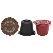 3PCS Refillable Coffee Capsule Cup For Nespresso Machine Reusable Filter Pods UK