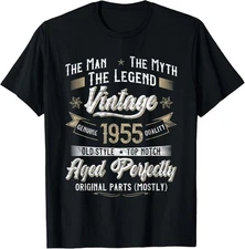 70th Birthday Gift Vintage 1955 Men Funny 70 Years Old 1955 T-Shirt