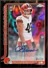 2025 Topps Chrome CARSON SCHWESINGER #RRA-CSC AUTO Black Lava Refractor RC /10